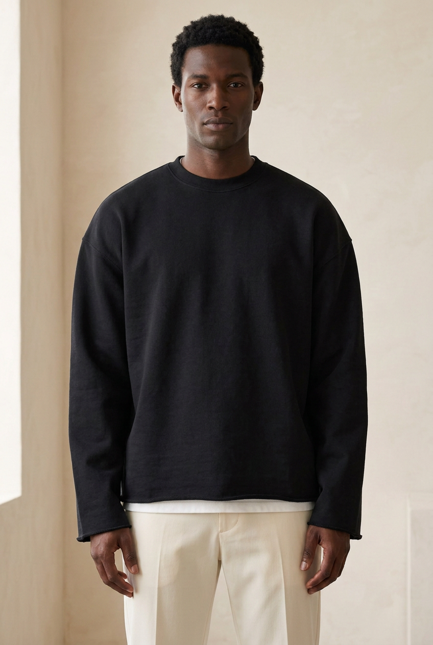 Zwarte sweater met handen laag